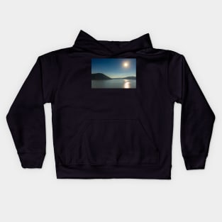 Danube river and mountains Kids Hoodie